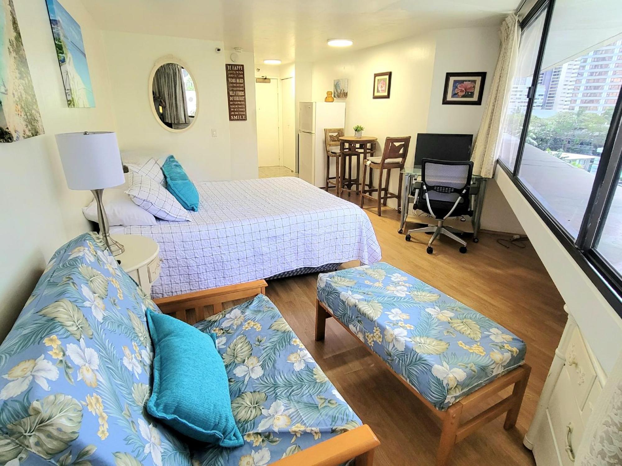 הונולולו Waikiki Studio Steps To Beach-Mall Free Parking-Wifi חדר תמונה